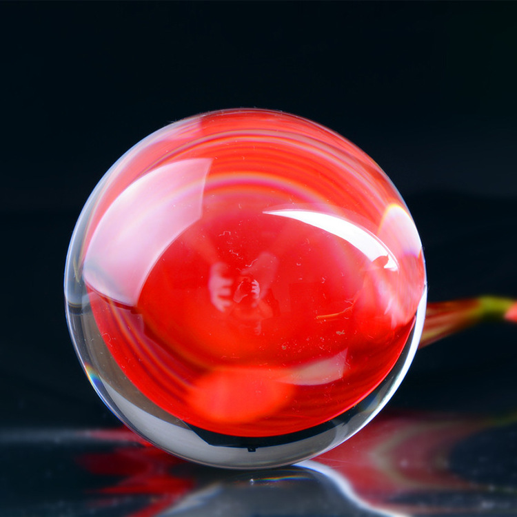 水晶球音乐盒摆件定制 水晶球内雕灯3d旋转 水晶球礼品工艺批发