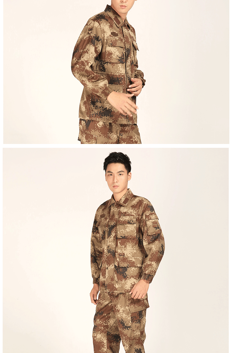 07荒漠迷彩作训服 冬作训服 荒漠迷彩服套装 沙漠迷彩服