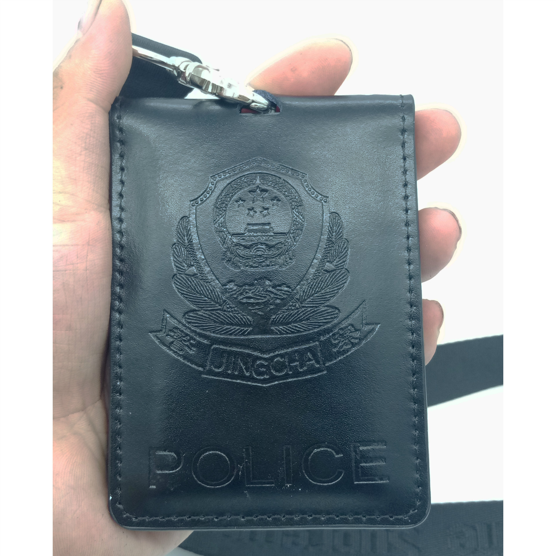 厂家直供高端真皮工作牌卡套证件夹胸牌展会吊牌生产定制 - 阿里巴巴