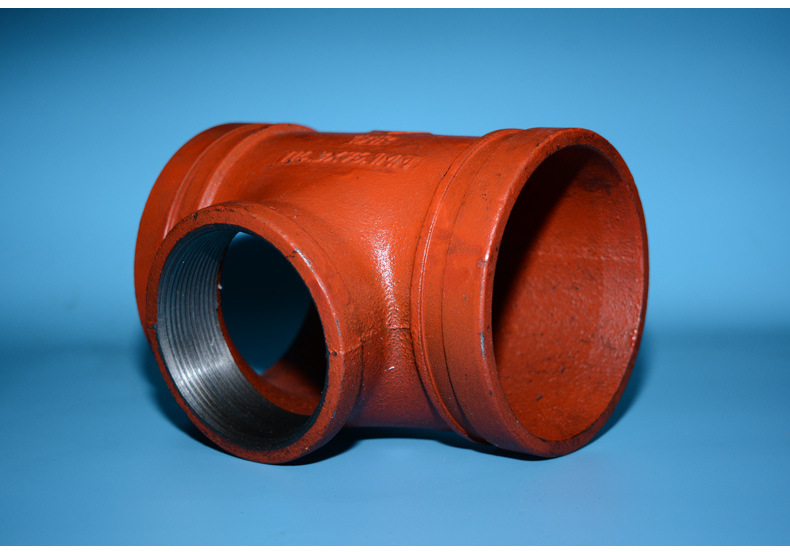 迈克沟槽正三通异径三通 沟槽转丝接消防沟槽管件厂家直供