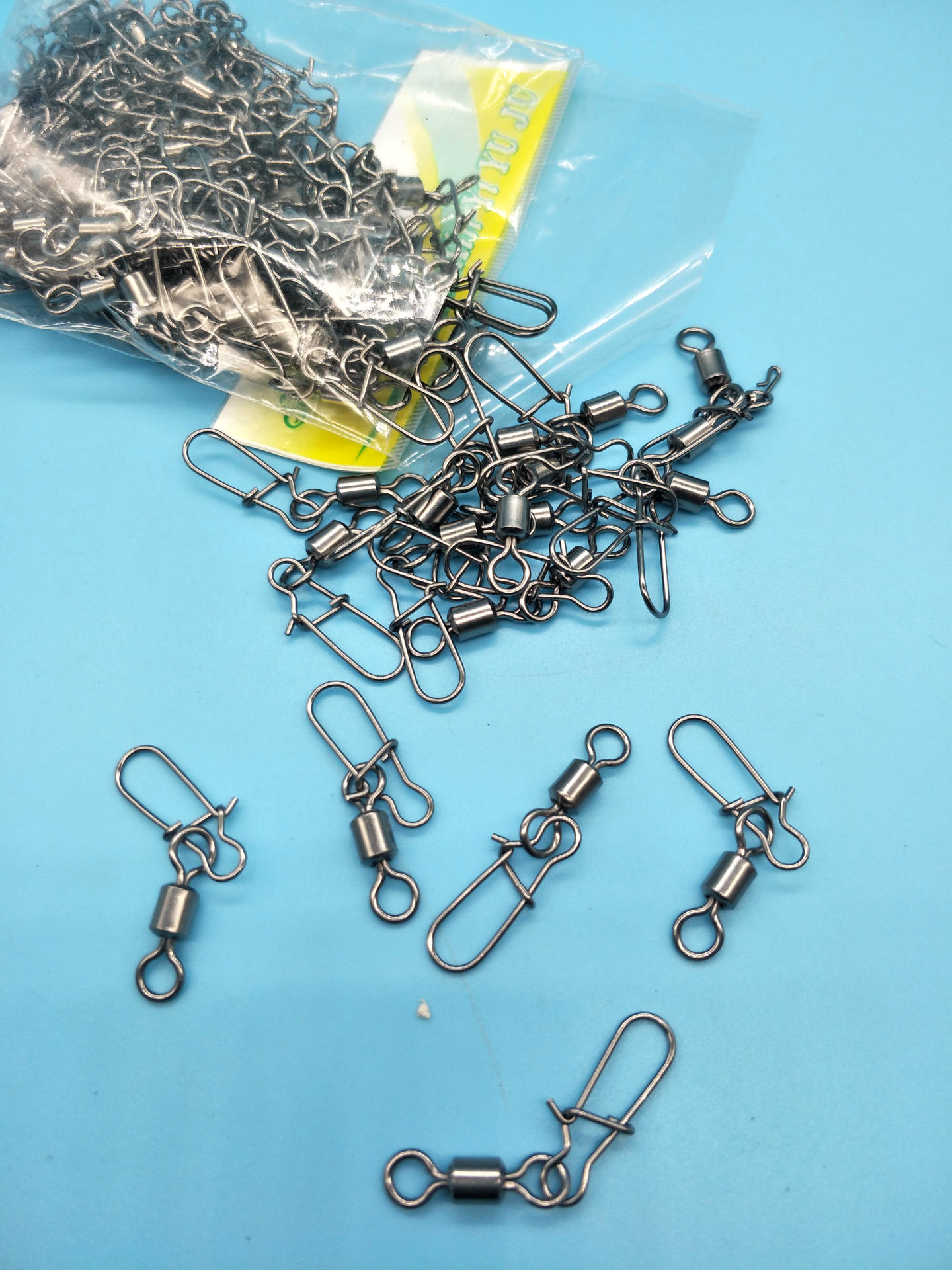 美式转环加增强别针 路亚别针 路亚卡子 海钓配件 海竿卡子