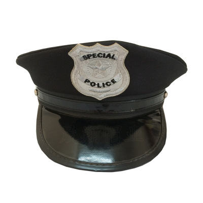 厂家直销 成人儿童警察帽子节庆表演道具舞台演出帽制服配饰