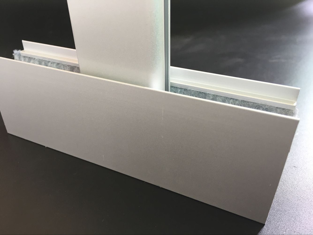 卷帘遮光槽防风静音定位卷帘下轨导向轨道侧框办公场所工程帘