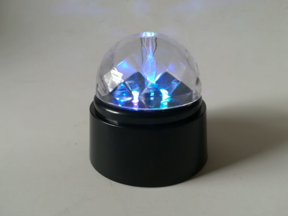 Mini Version LED Stage Lights Seven Atmosphere Color Light Rotating Projection Lamp Mini Crystal Semicircle Family Party