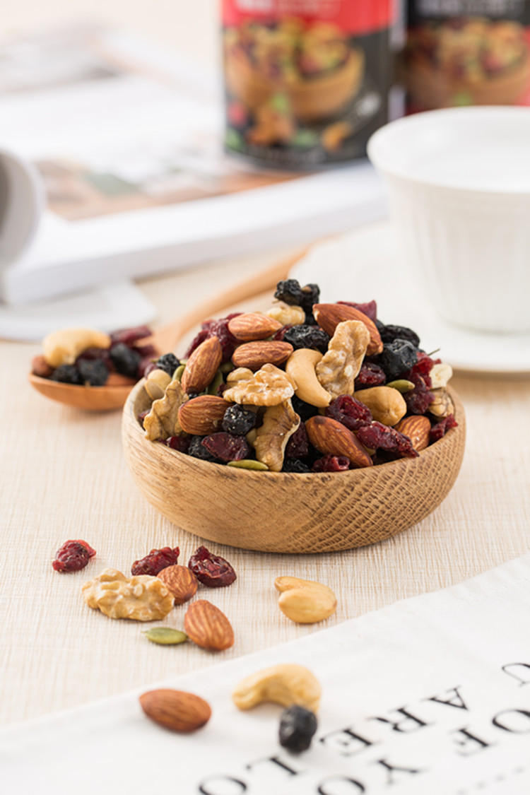 年货综合果仁120g铁罐装 无添加剂办公室休闲零食 混合坚果干