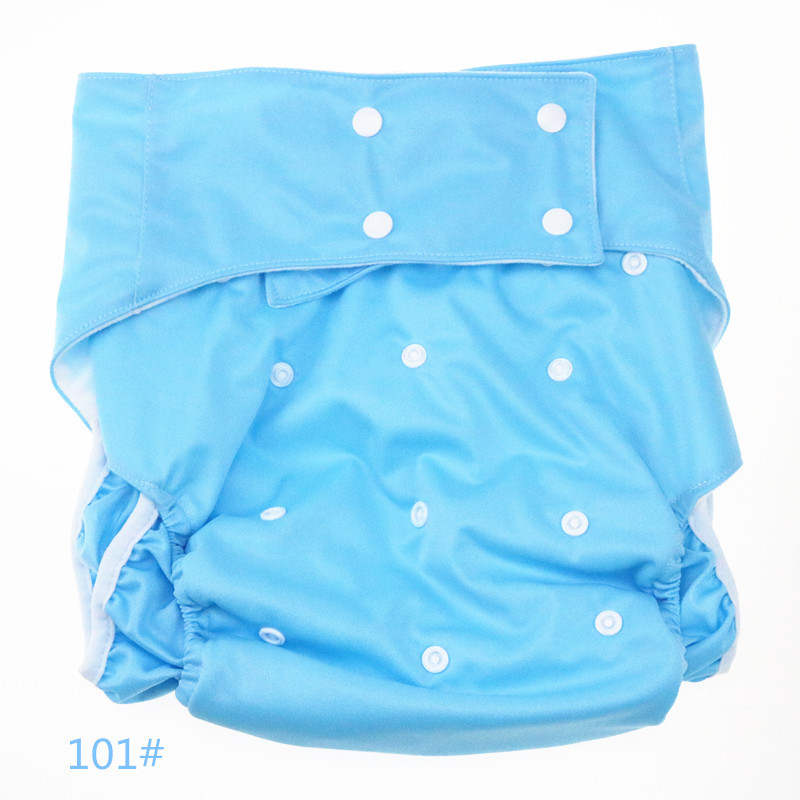 Adult Cloth Diaper Factory Direct Sales Spot Snap Button Washable Elderly Diaper Pants Breathable Leak-Proof Adjustable Cloth Diaper