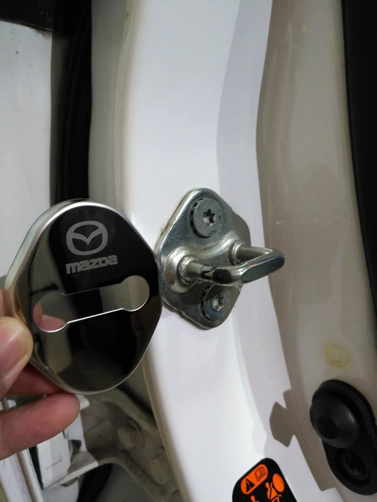 适用于马自达cx-5车门锁扣盖不锈钢门锁扣盖cx-5车门锁扣保护盖