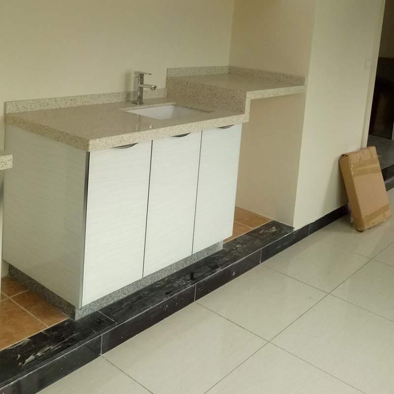 简约现代中式浴室柜石英石台面 整体洗漱大理石卫浴柜组合