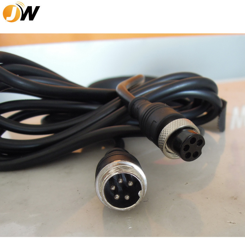 工厂定制航空头视频线车载航空线航空插头5芯车载视频延长线