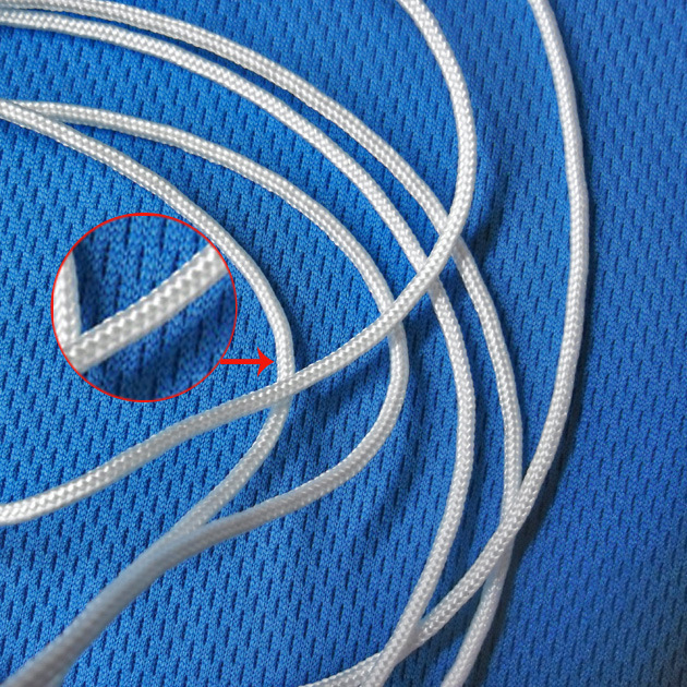 供应2mm白色包芯有光涤纶绳尼龙绳