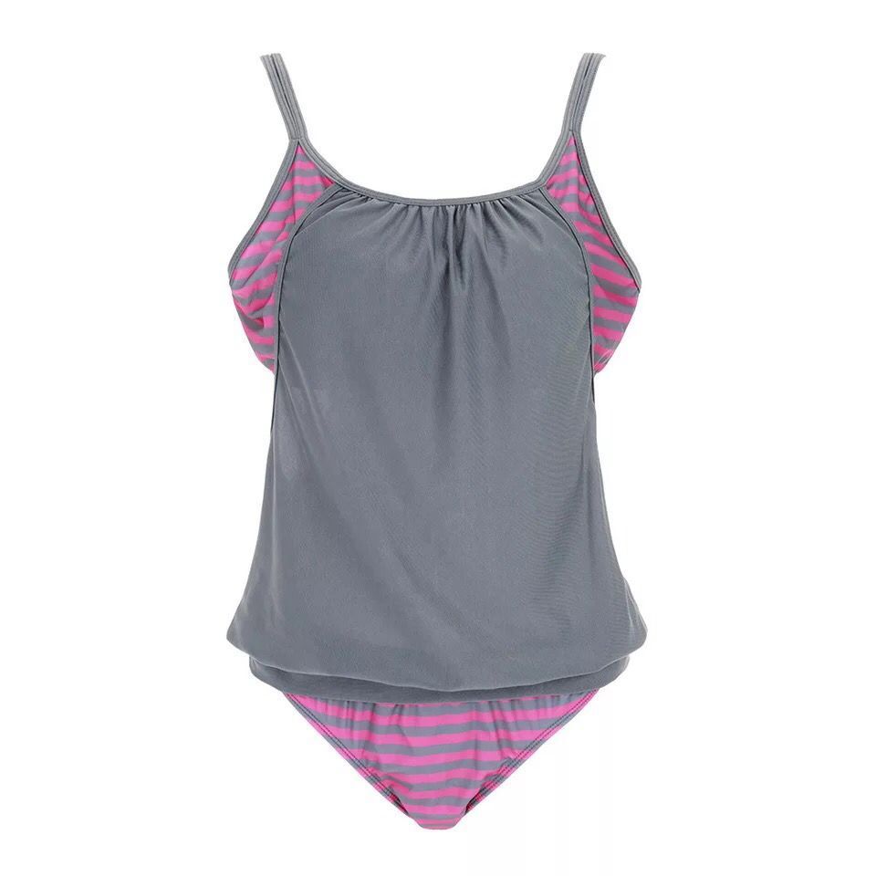 星星条纹多功能瑜伽跑步女士分体泳衣连体泳衣树叶印花分体泳衣