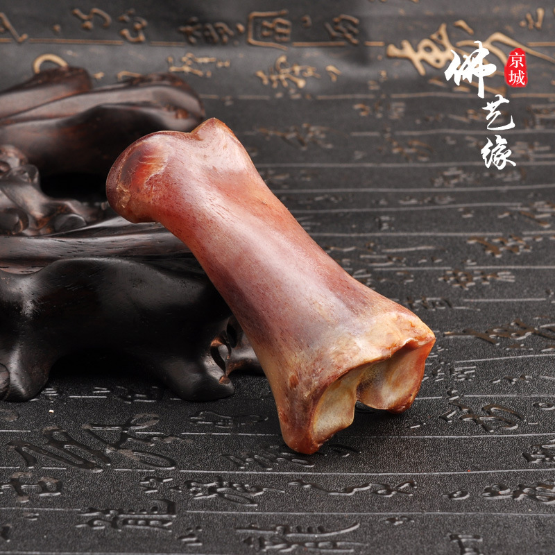 天然骆驼骨腿骨原料带血趾骨做扳指戒指界面佛珠原材料