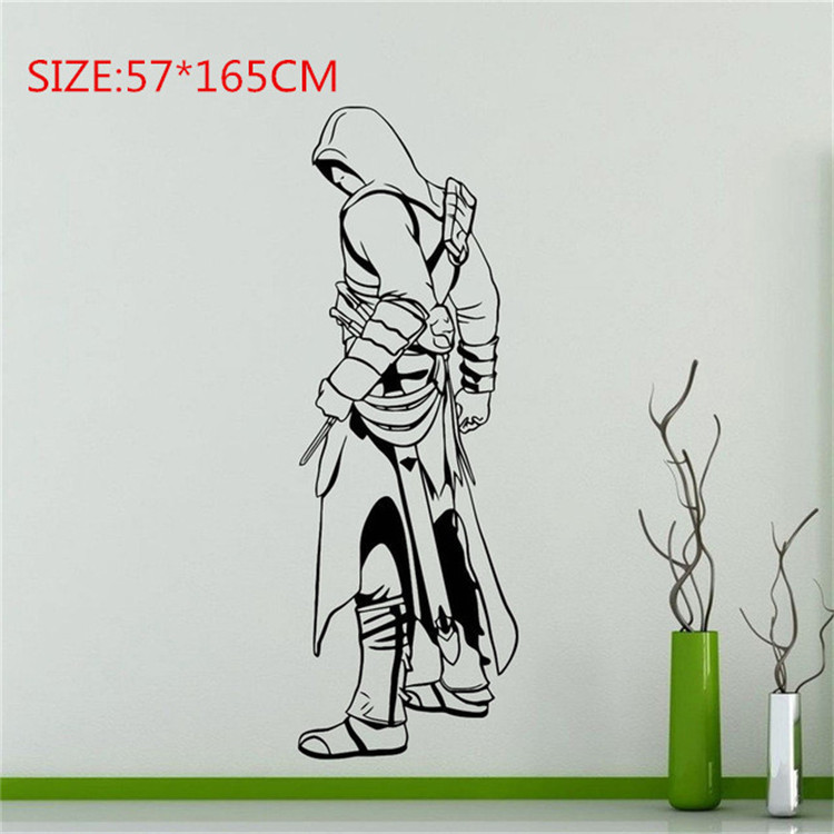 刺客信条超级英雄创意diy精雕墙贴客厅卧室酒吧ktv游戏厅装饰墙贴