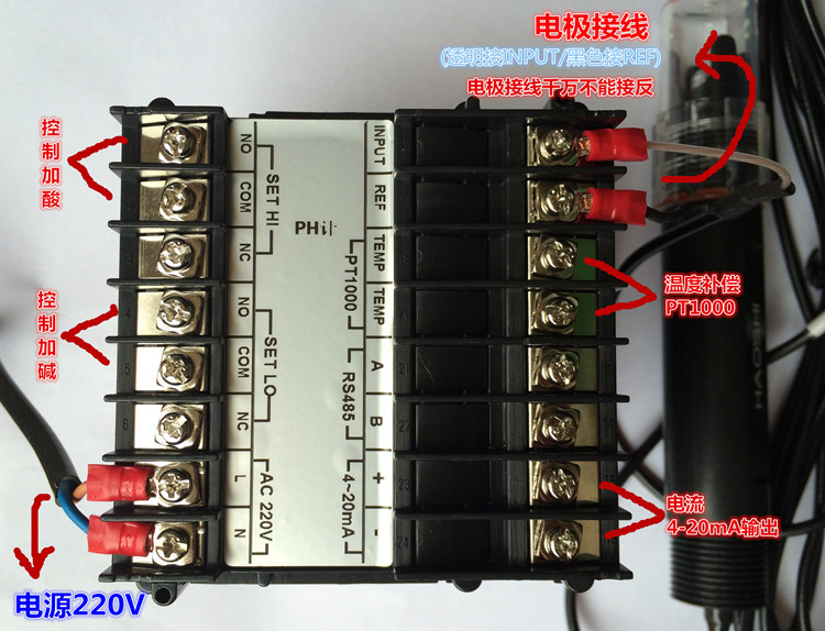 ph仪表背面接线图1