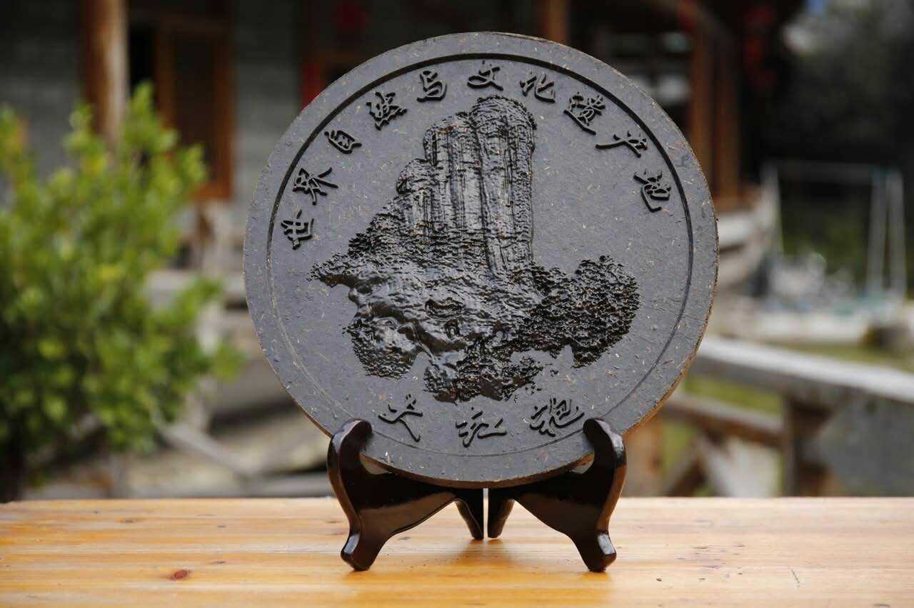 福建武夷山大红袍茶饼 3斤精美图案茶叶摆件 厂家直销批发