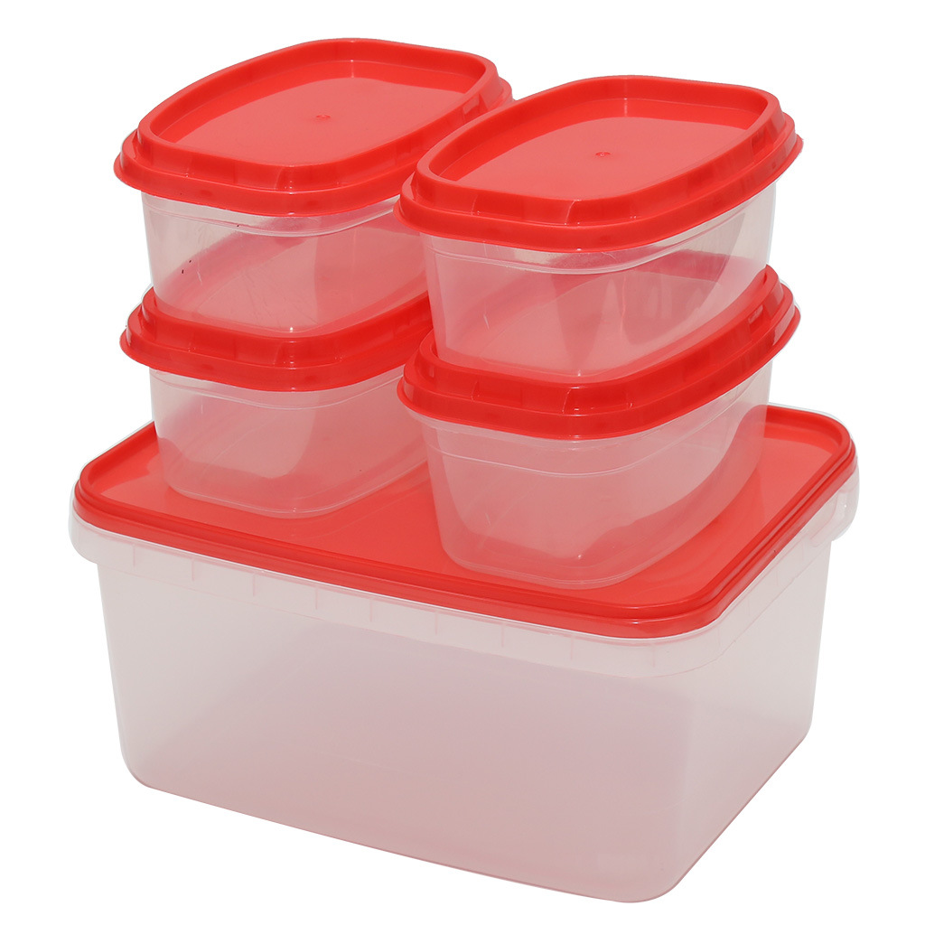 套三圆形塑料乐扣盒