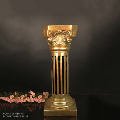 树脂工艺品 欧式摆件 创意礼品 一件代发玄关落地摆件 经典罗马柱