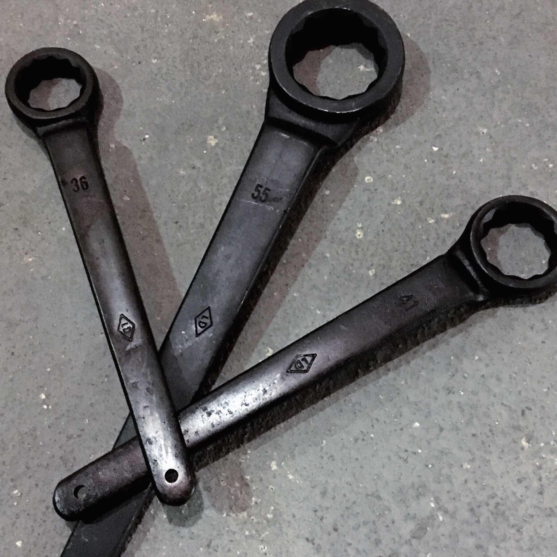 单头梅花扳手 直柄单头梅 重型大扳手 发黑单梅扳手