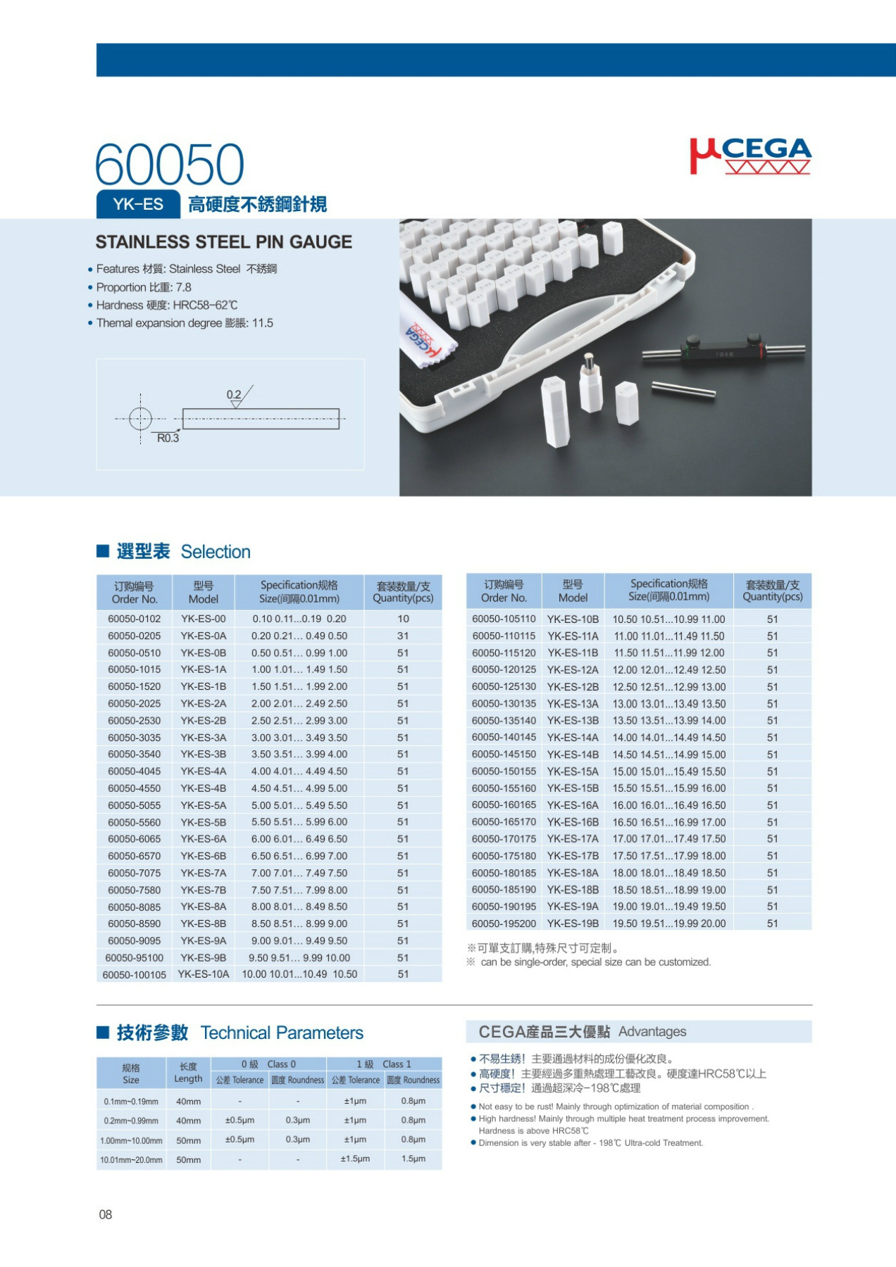 厂家生产光面塞规,通止规pin规8.0-9.0mm间隔0.01mm ep-8a 8b g_通止