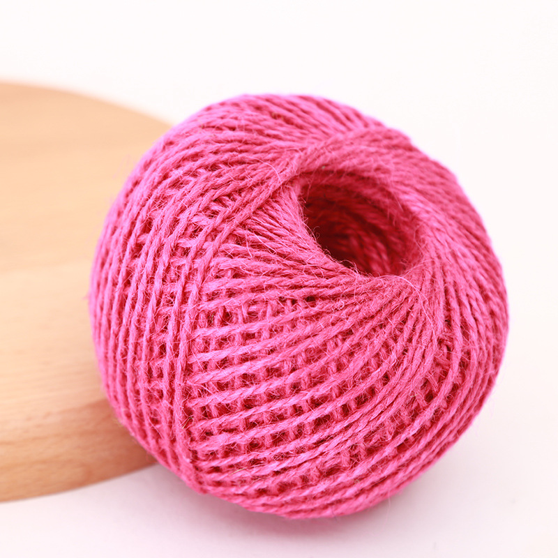 厂家直供外贸麻绳 彩色环保麻线130米diy手工装饰2股1.5mm