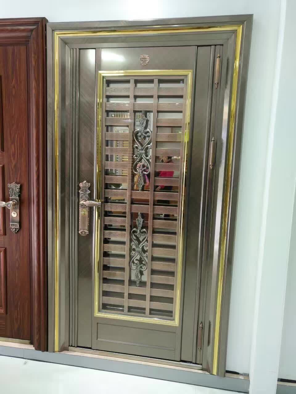 不锈钢家居防盗门 平开进户门室内简易门 304防盗门农村玻璃门