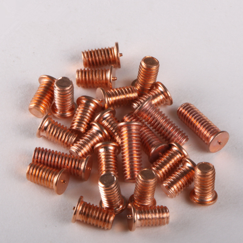 铁镀铜焊钉 焊接螺丝,种植外螺纹焊柱m6m8m10*12/16/20/30-50