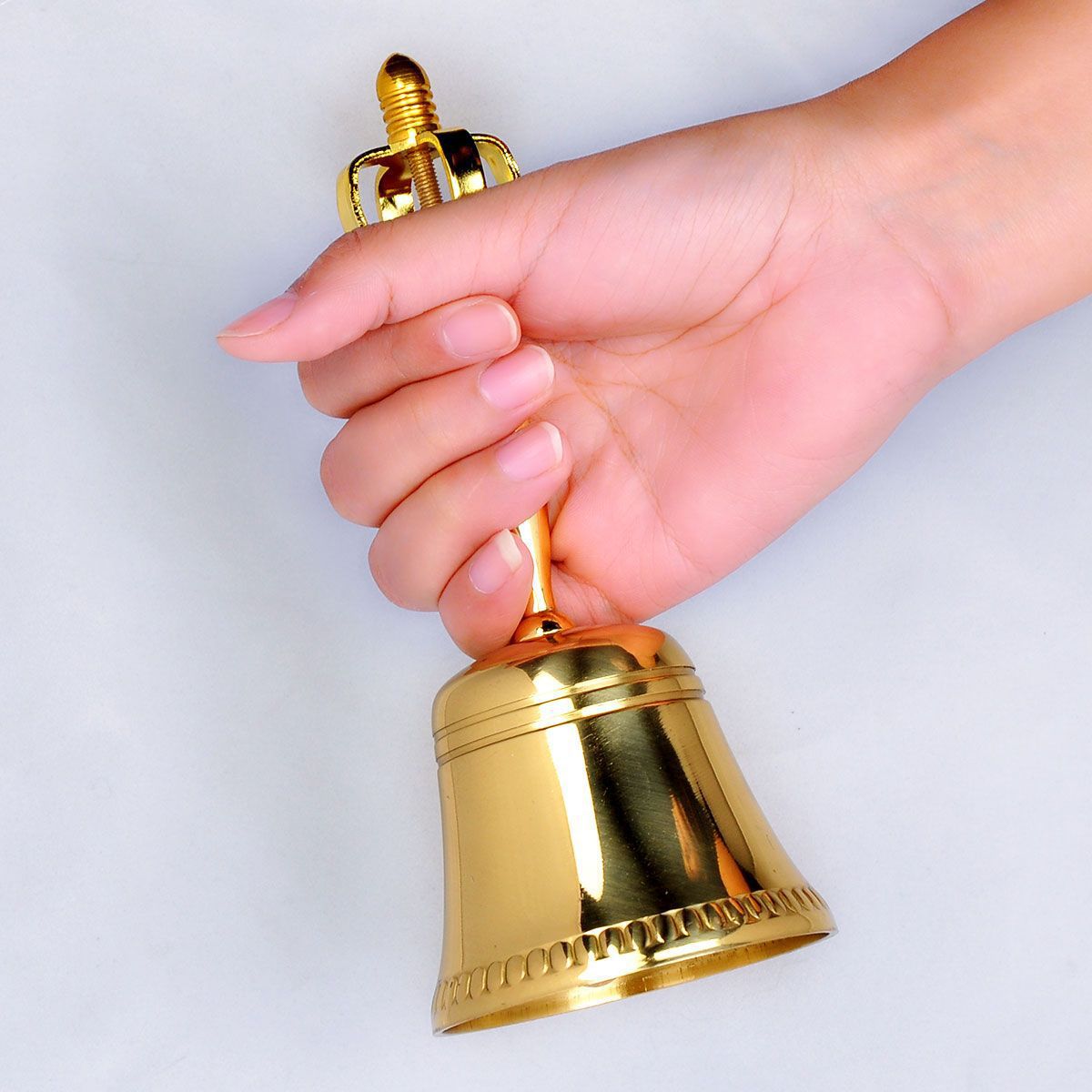 佛教道教四方头手摇铃佛铃道铃手摇金刚铃铜铃铛佛铃三叉铃铛法器