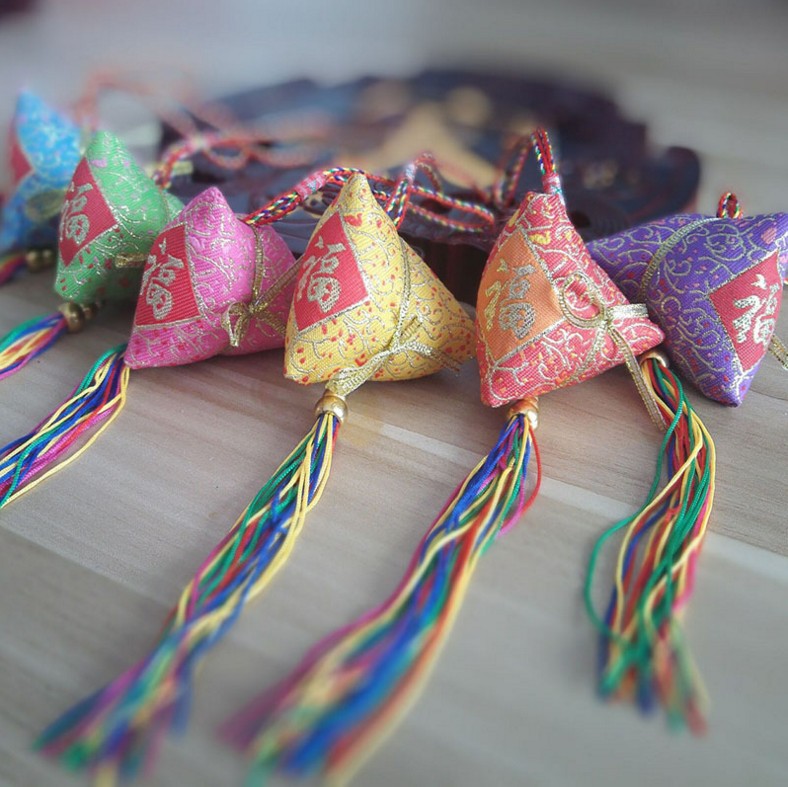 批发端午五彩线多色粽子香包香囊挂件 五月五福粽厂家定做荷包