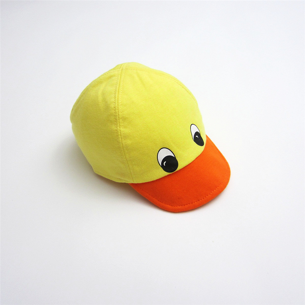 外贸原单工厂小鸭鸭软舌儿童帽子婴儿帽子儿童春夏帽布帽