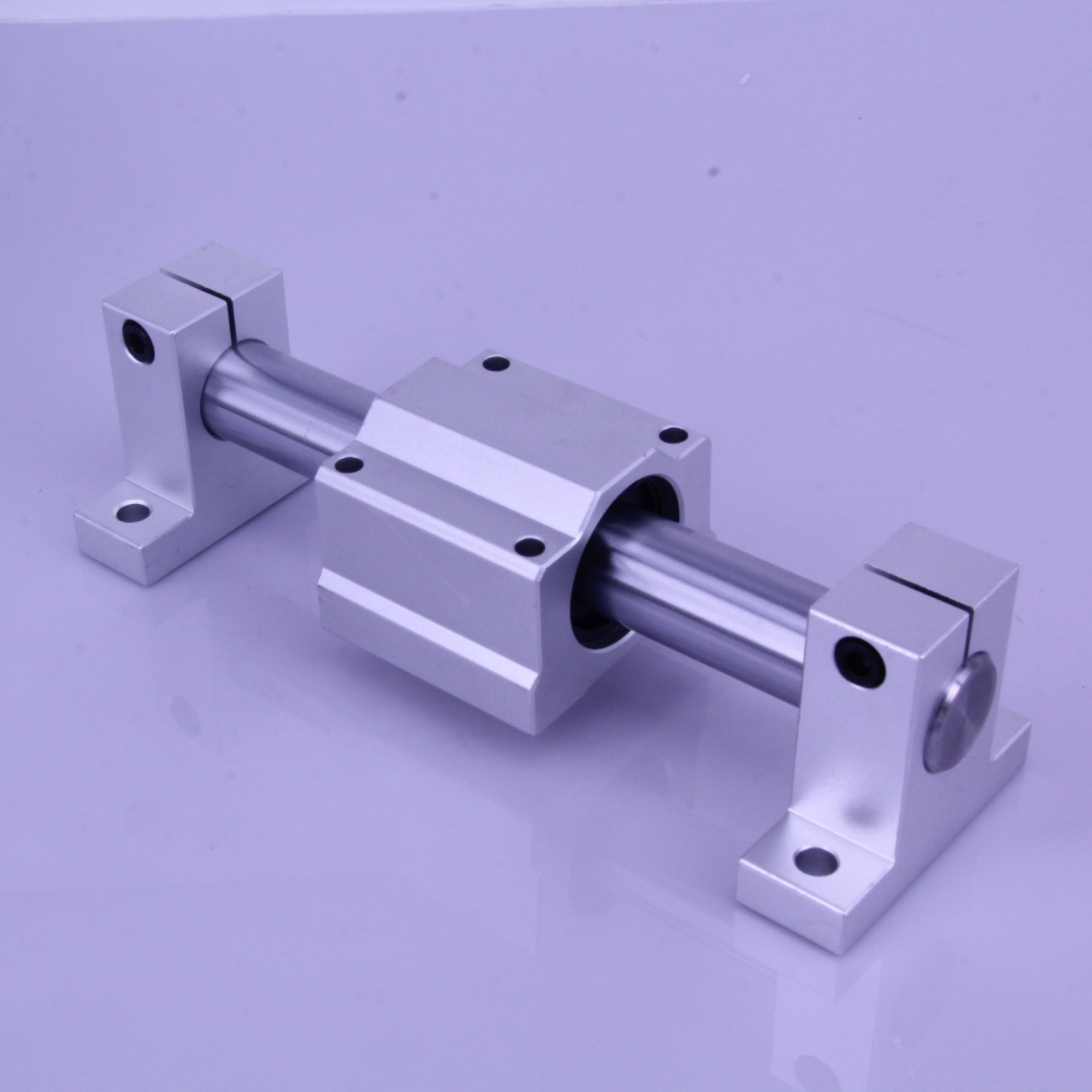 厂家直销优质sbr25圆柱直线导轨 木工导轨滑台滑轨 镀铬光轴 铝托