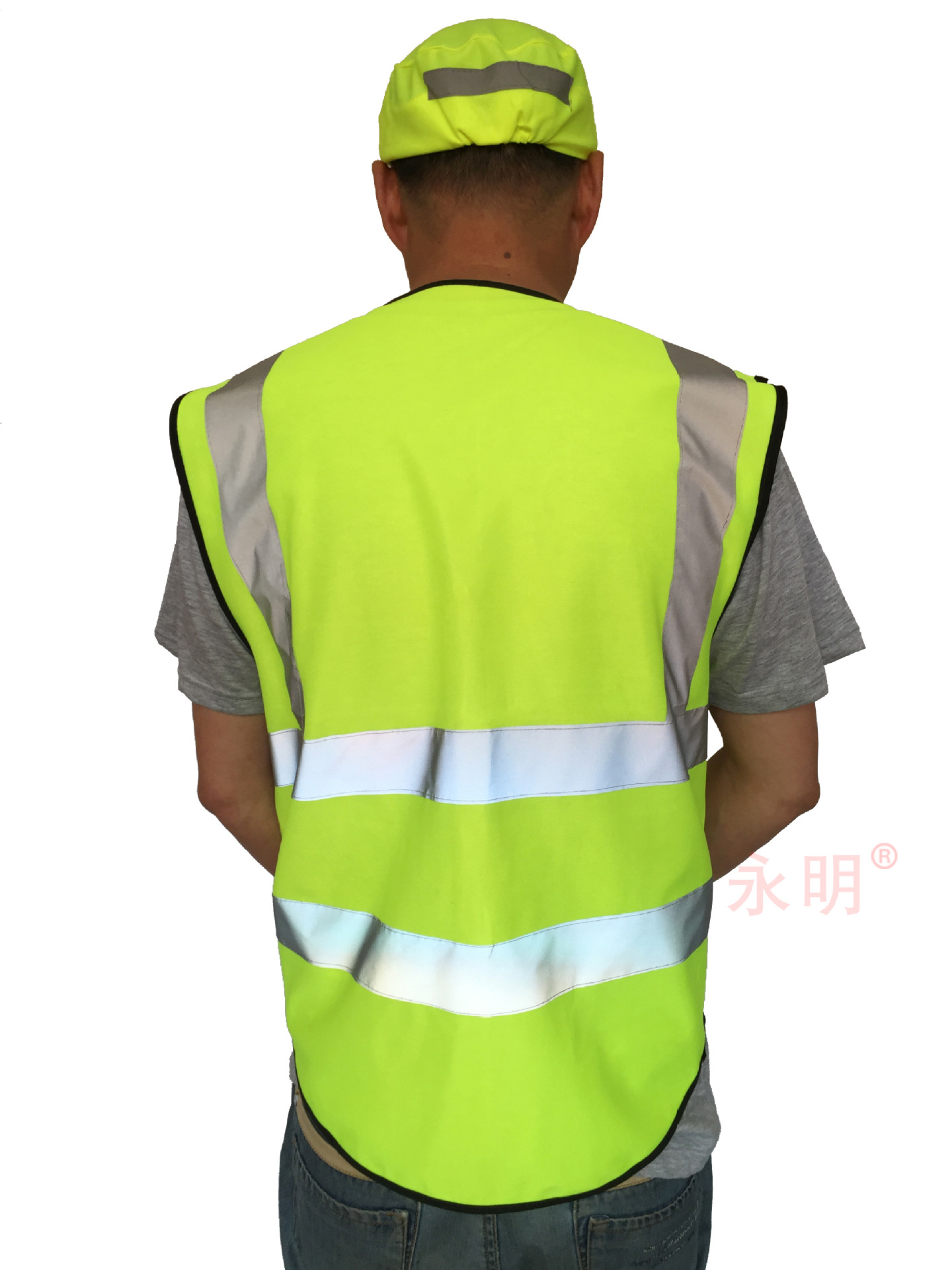 永明反光背心马甲骑行反光环卫反光衣多口袋反光工作马甲可印字