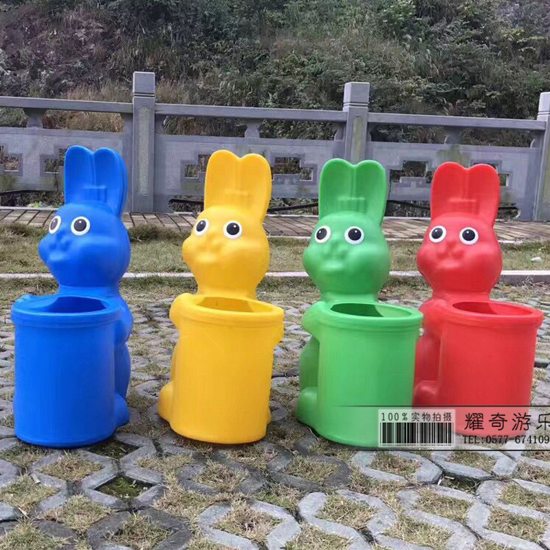 小白兔垃圾桶幼儿园垃圾桶卡通果壳箱塑料卫生桶儿童垃圾筒