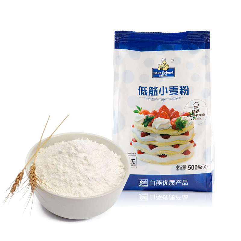 焙芝友低筋面粉500g小麦粉烘焙原料蛋糕粉点心粉面饼粉 40袋/箱