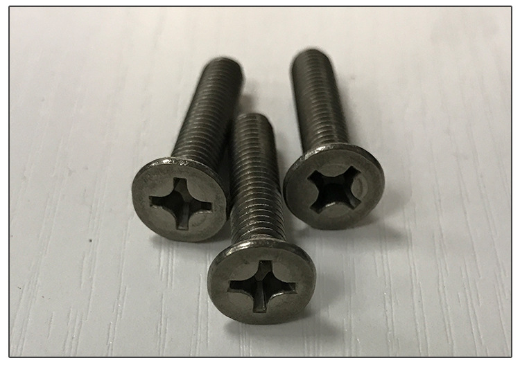 亚钛鑫m8纯钛合金沉头十字平头钛螺栓 ta2钛合金耐腐蚀 钛螺丝