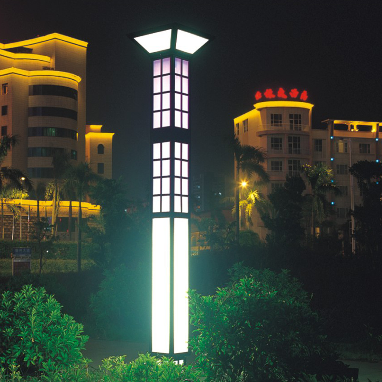 厂家定制方形景观灯柱3米30w小区庭院灯景观灯公园别墅柱头庭院灯