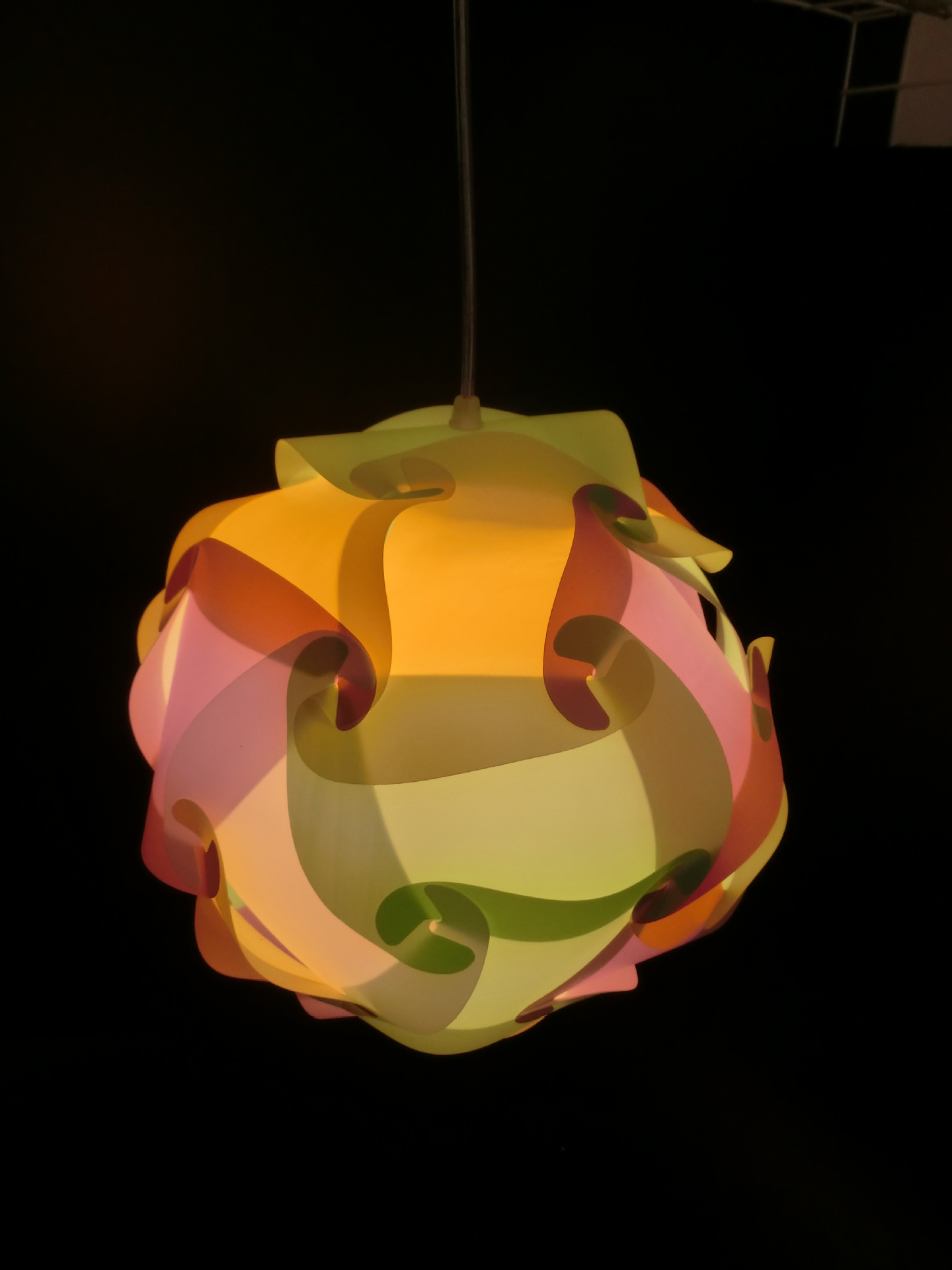 iq球灯罩彩色球形灯罩灯具配件diy拼图灯罩