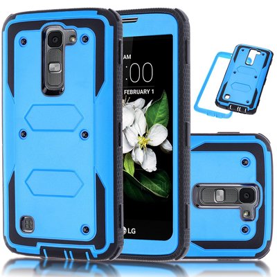 跨境专供 for lg k7 三防贝壳保护套 三合一机器人手机壳背夹支架