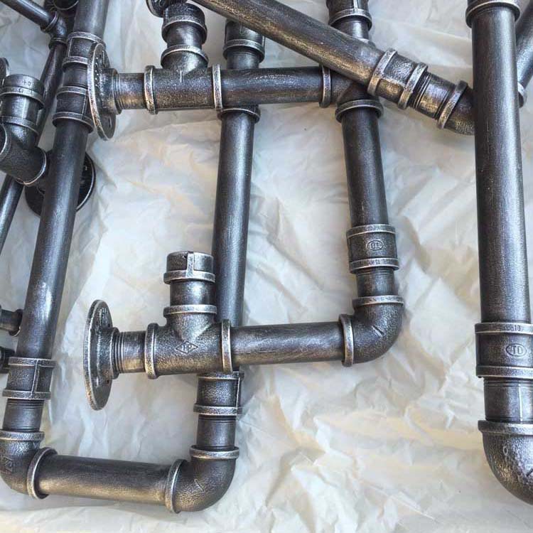 创意复古diy工业卫浴室铁管壁托架墙壁铁水管卷纸巾挂横杆套杆