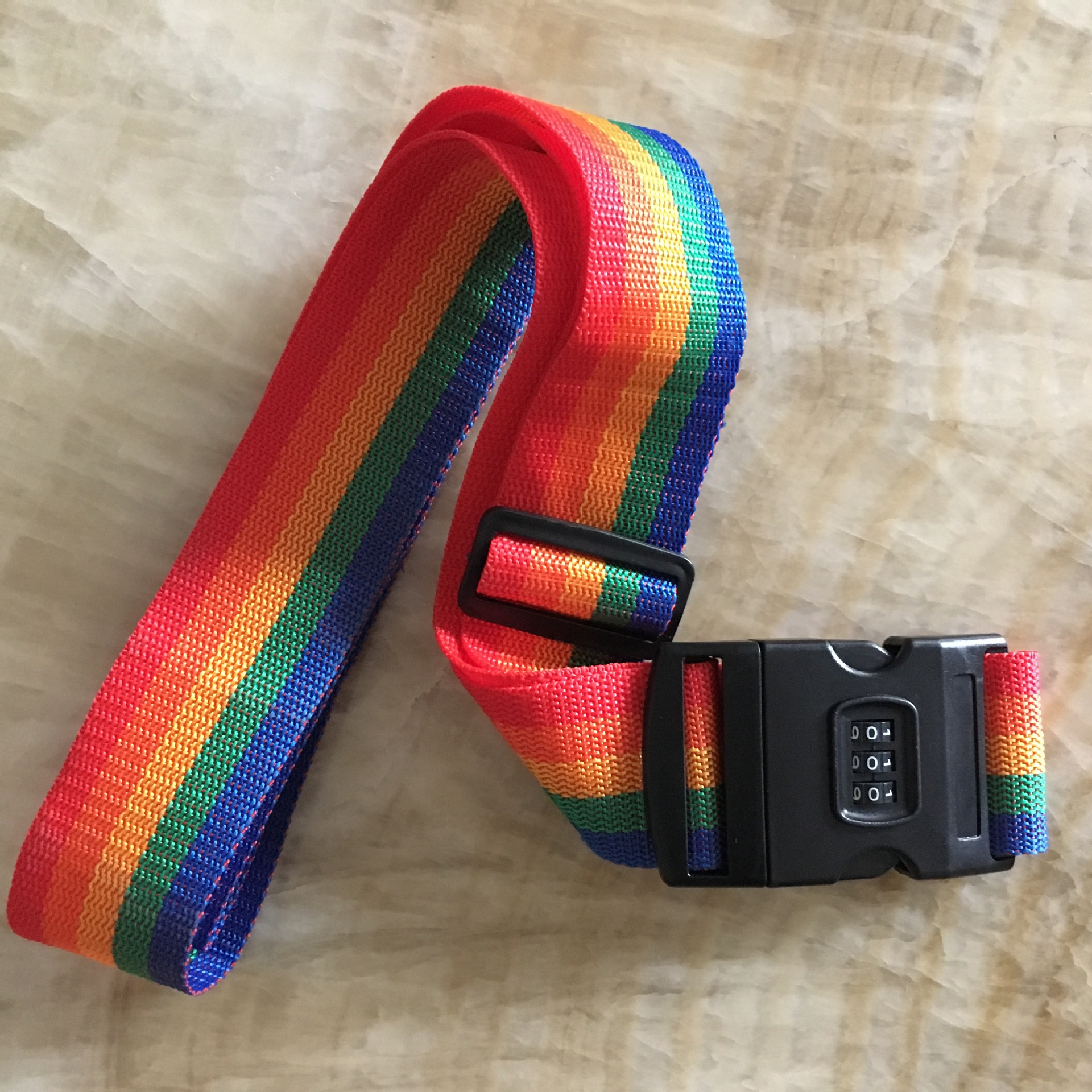 彩虹行李箱捆绑带密码锁捆绑带一字2米拉杆箱行李带绑带打包带