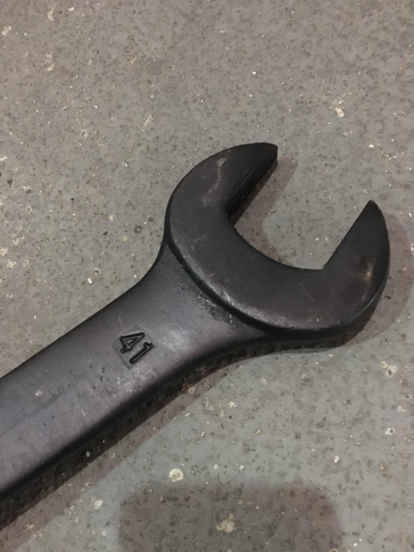 单头开口扳手 直柄单头单开 单头开口呆扳手 重型大扳手发黑