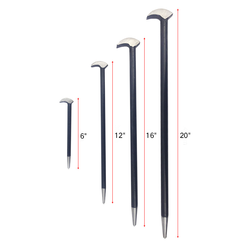 4件套钩形圆头撬棍 方杆圆杆 6"12"16"20"彩盒装撬棍