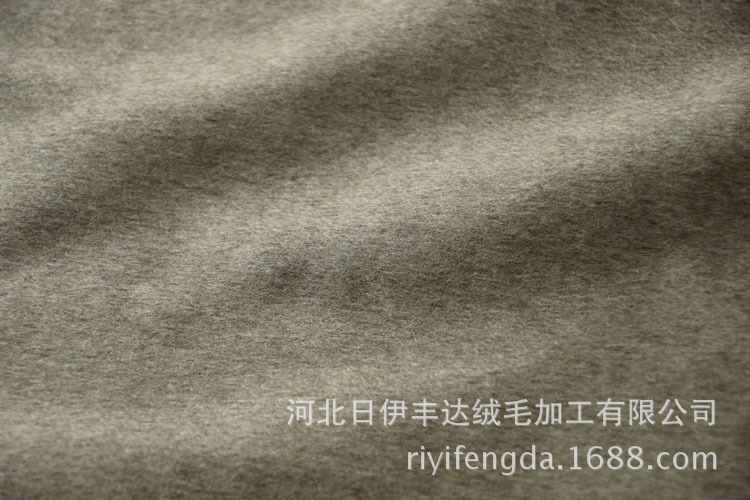 新款100%牦牛绒布料 浅混棕 原色双面大衣呢牦牛绒面料