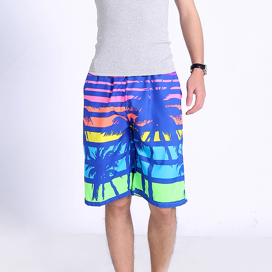 椰树花男士泳裤男沙滩裤男海边度假速干短裤 男款冲浪休闲七分裤