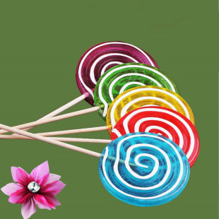 80克透明圆形日式波板棒棒糖批发 多种水果味硬糖果零食品批发