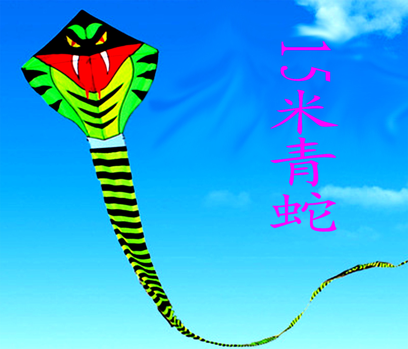 成人风筝厂家直销15米青蛇风筝优质布料