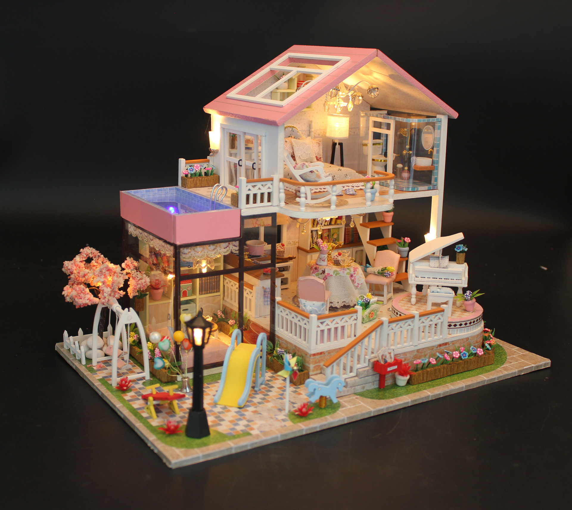 diy小屋甜言蜜语弘达拼装模型diy制作小屋创意摆件娃娃屋