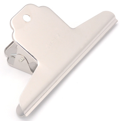 创易文具不锈钢山形票夹160mm铁5号加厚金属大号画板夹子大山夹