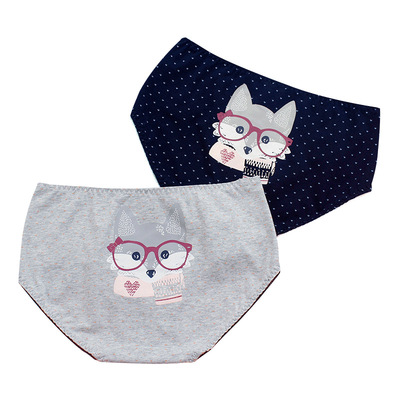 2017新品百伶百俐棉质卡通少女式内裤学生可爱中腰三角裤82095
