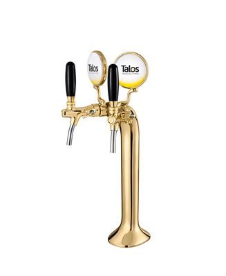 talos塔罗斯酒塔酒柱 啤酒柱经典两孔pvd金色酒塔