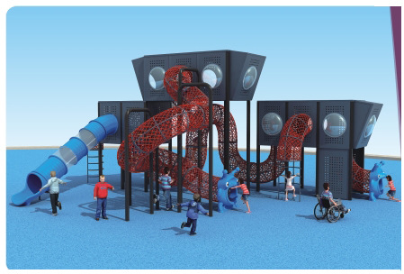 大型钻洞滑滑梯,户外游乐场钻洞游乐设施儿童隧道滑滑梯bd-176